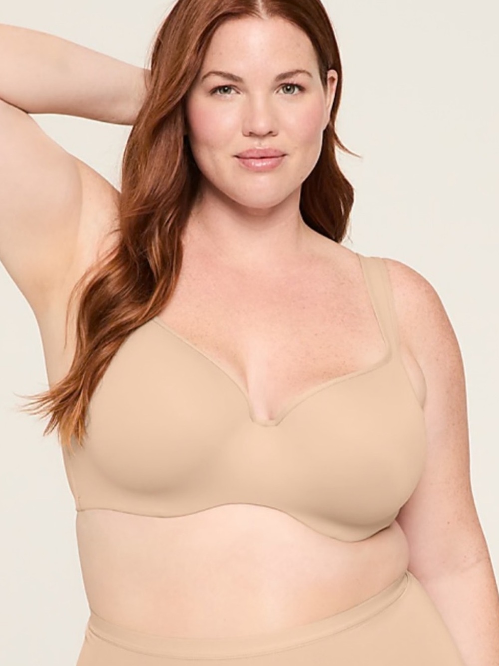 Cacique Nude/Tan Full Coverage Balconette cotton everyday solution Bra 38DDD